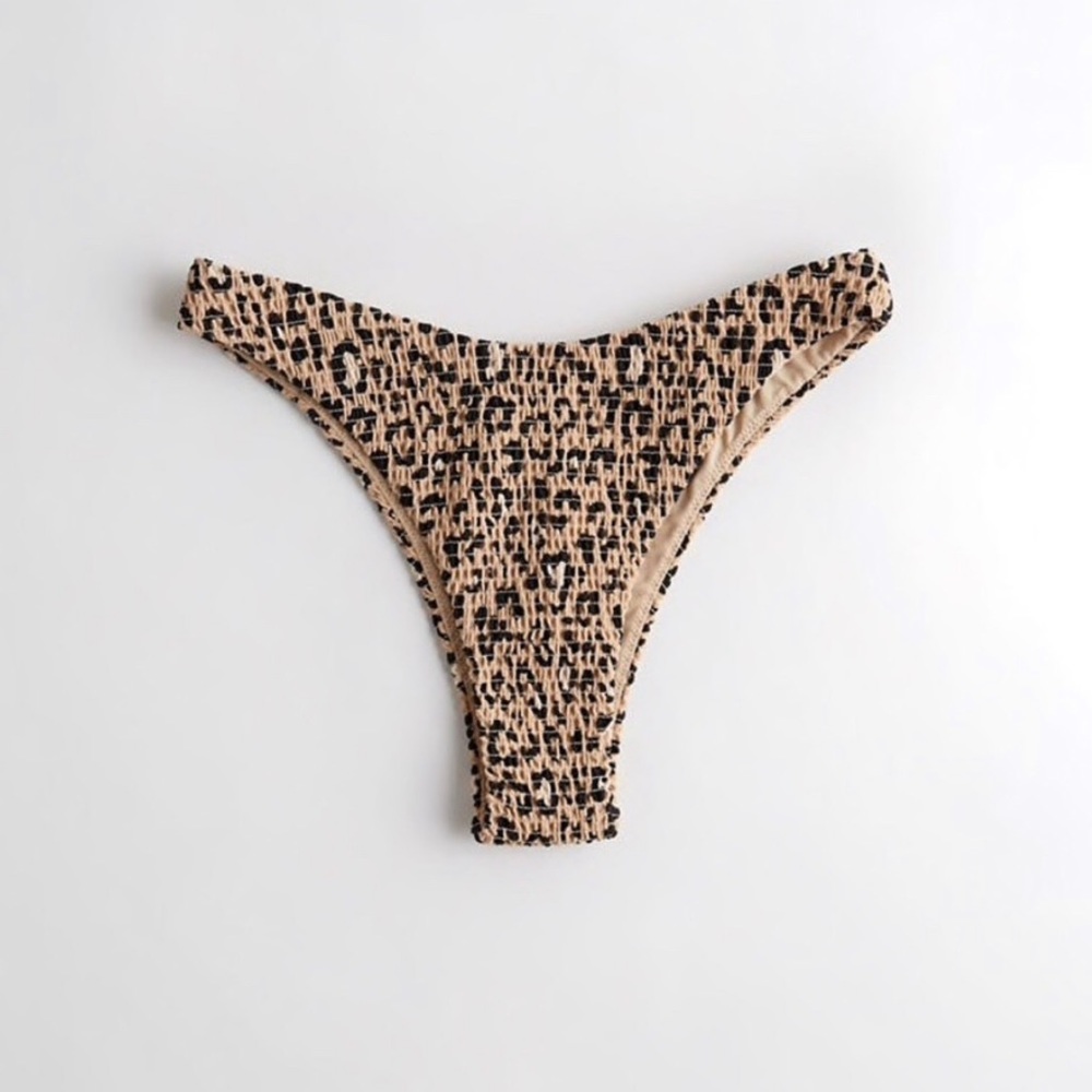 Hollister Smocked High Leg Bikini Bottom
